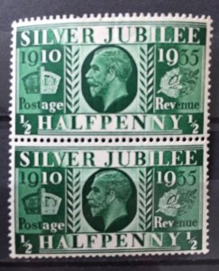 GB 1935 KGV Silver Jubilee 1/2d pair MNH SG#453 GB4611