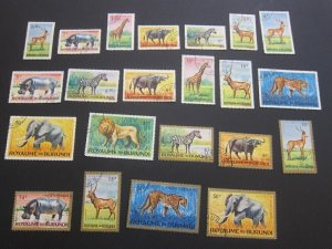 Burundi 1964 Sc 73-84,C1-7 set FU