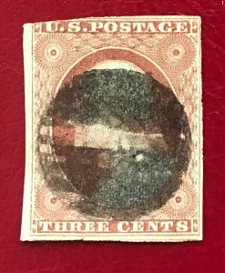 1851 US Sc 11 used 3c Washington Sc17.50 Lot 3094