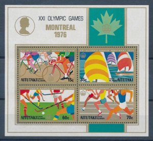 [116505] Aitutaki 1976 Olympic Games Montreal Souvenir Sheet MNH