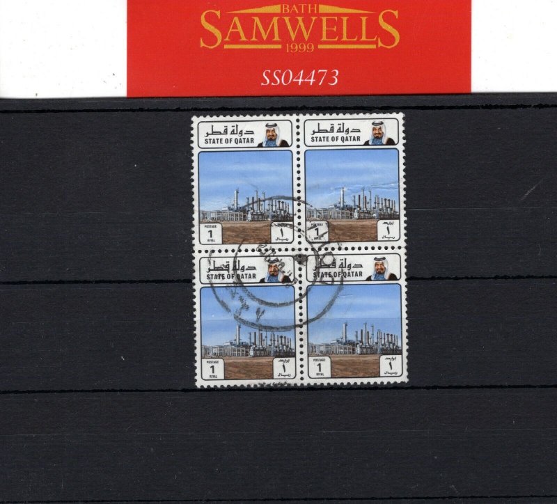 QATAR Stamps 1R Block of Four Used {samwells-covers} SS4473