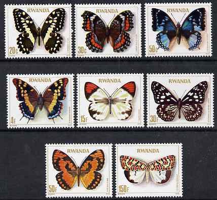 RWANDA - 1979 - Butterflies - Perf 8v Set  - Mint Never Hinged