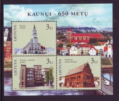 Lithuania Sc 937 2011 Kaunus 650 Yrs stamp sheet mint NH