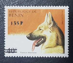 BENIN 2000 1234 135F 200€ CHIENS DOGS PASTEUR ALLEMAND OVERPRINT SURCHARGE MNH