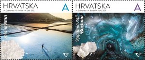 Croatia 2021 MNH Stamps Salt Mines UNESCO Joint Issue Poland Minerals