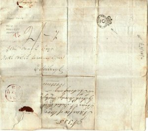 GB SCOTLAND Cover EL SENT TWICE Edinburgh REVENUES £1/10- Paisley 1825 EP159