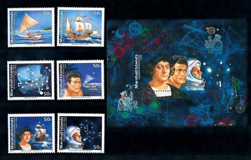 [71783] Marshall Islands 1992 Discovery Stars Columbus Space From Booklet MNH