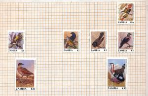 ZAMBIA QE Wildlife Birds Sheets M&U (Apx 70+)PB467