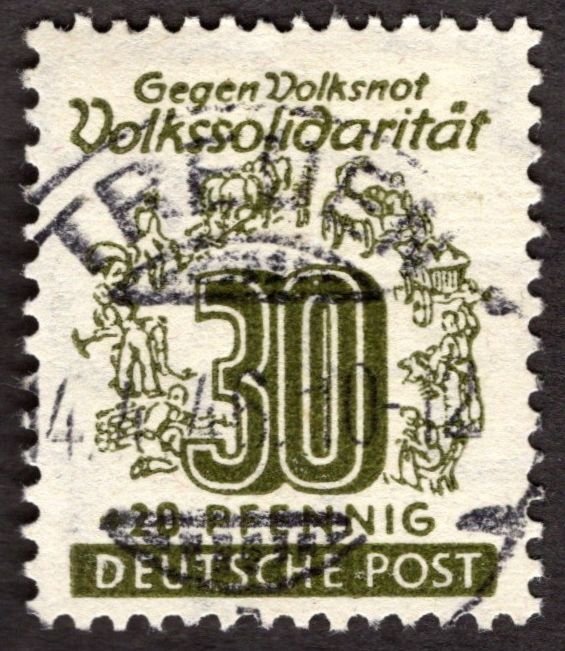 1946, Germany, West Saxony, 30+20pf, Used CTO, Sc 14NB10