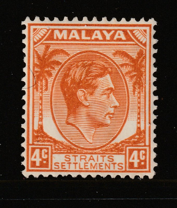 Straits Settlements a 4c KGVI MH Die 2