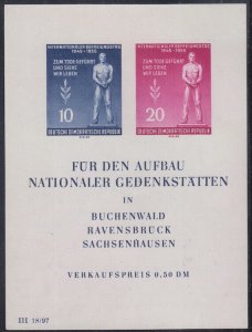 GERMANY DDR Sc #237a S/S MNH MONUMENT to VICTIMS of FASCISM