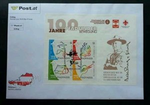 *FREE SHIP Austria 100th Anniversary Of Scouts 2007 Uniform Camping (FDC) *rare