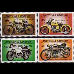 BARBUDA 1985 - Scott# 719-22 Motorcycles Set of 4 NH