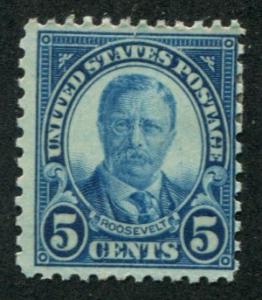 USA  SC# 557 Pres T Roosevelt 5c MH