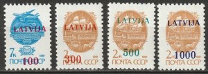Latvia 1991 Sc 308-11 set MNH**