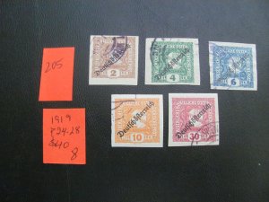 AUSTRIA 1919 USED  SC P24-28  SET  XF  $40 (205)