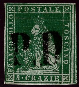 Tuscany Italy SC#6 Used F-VF hr SCV$225.00...Worth an Extra Look!