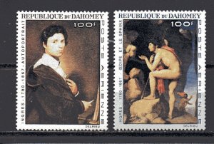 Dahomey 1967 Fine Arts by Ingres, French painter (2v Cpt) MNH CV$8