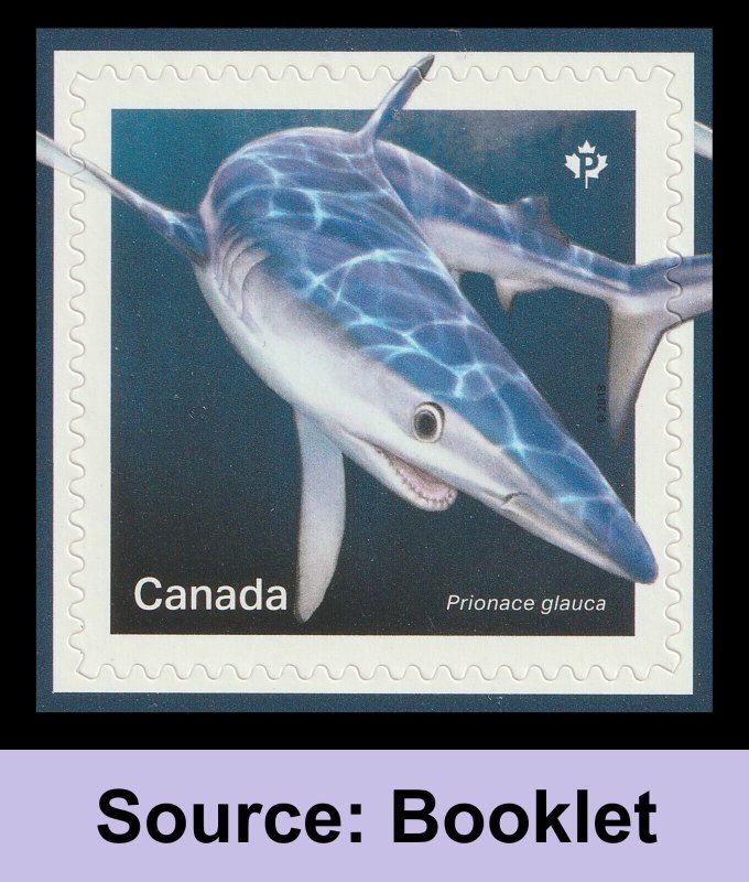 Canada 3106-3110 Sharks P set 5 B (from booklet) MNH 2018