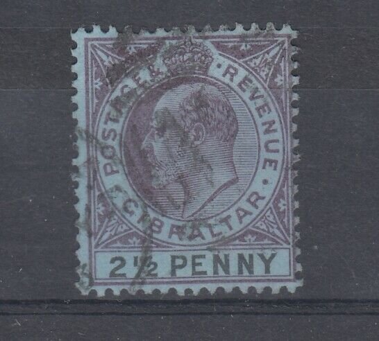 Gibraltar KEVII 1907 2 1/2d Multi CA SG59 FU J6733