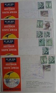 COCOS ISLAND 1 SE 1952 TO MAURITIUS BACK TO COCOS ISLAND 9 SE. ALSO B/S SYDNEY