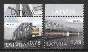 Latvia 991-92 2018 Europa set MNH (lib)