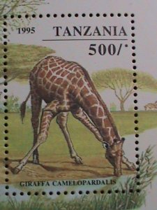 ​TANZANIA-PROTECTED ENDANGER ANIMALS-GIRAFEES MNH S/S VF WE SHIP TO WORLD WIDE