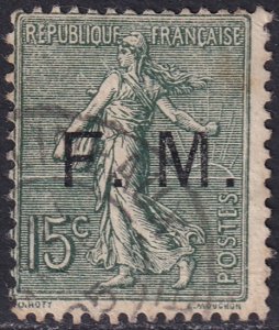 France 1904 Sc M3 military used toning spot