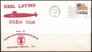 F1029   UNITED STATES   Cover # 1208      Keel Laying SSBN 656