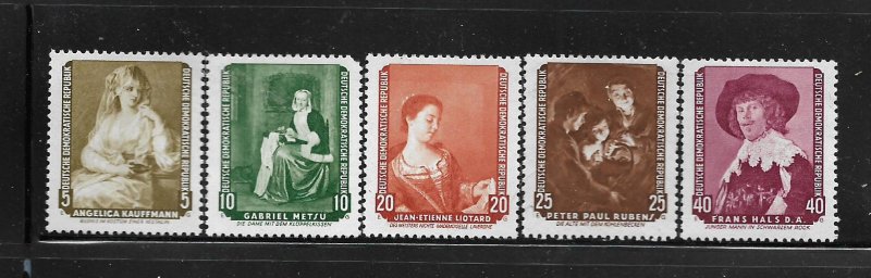 DDR, 439-443,  MINT HINGED, PAINTING TYPE OF 1955