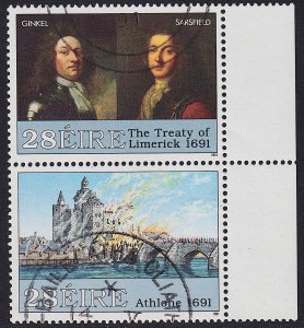 Ireland - 1991 - Scott #834-835 - used pair (CTO) - Williamite Wars