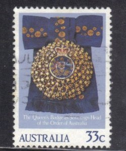 AUSTRALIA SCOTT# 953  USED 33c 1985 QUEENS BADGE    SEE SCAN