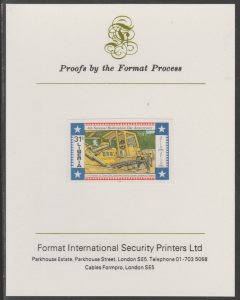 LIBERIA 1984 HIGHWAY PROJECT  imperf on FORMAT INTERNATIONAL PROOF CARD