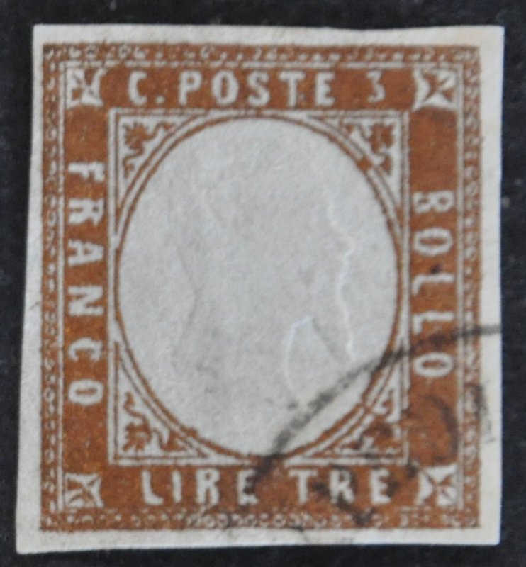 DYNAMITE Stamps: Sardinia Scott #15 – forgery