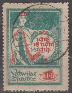 Latvia Scott #63 1919 Used/CTO