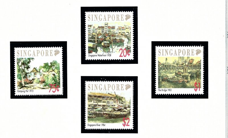 Singapore 617-20 MNH 1992 Paintings         (KA)