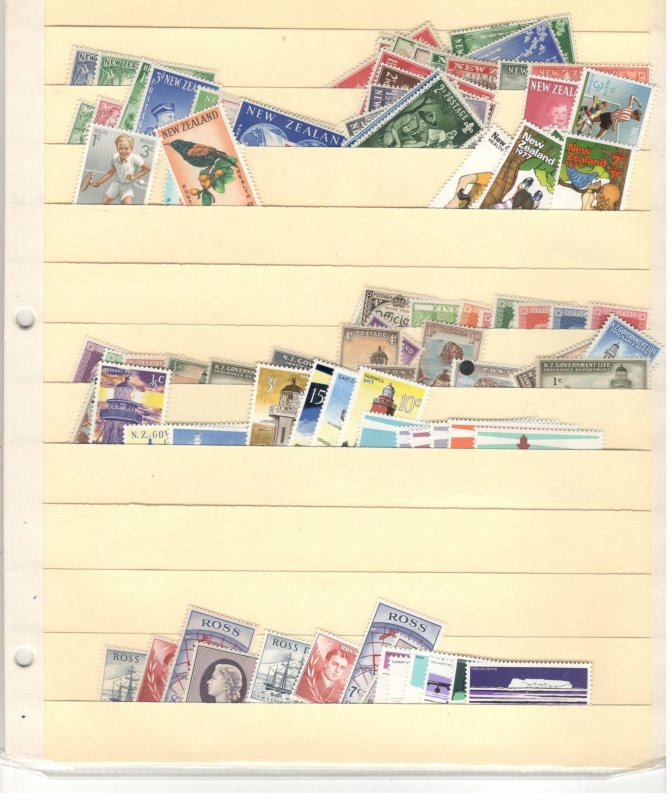 NEW ZEALAND COLLECTION ON STOCK SHEET, MINT/USED