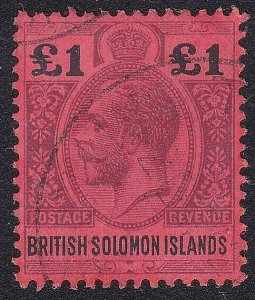 SOLOMON IS 1914 GV £1 SG38 fine used.......................................B4014