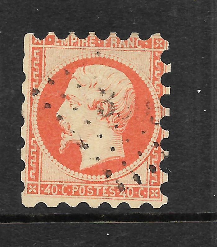 FRANCE 1861  40c   NAPOLEON  ROUL 7    FU    SG 84