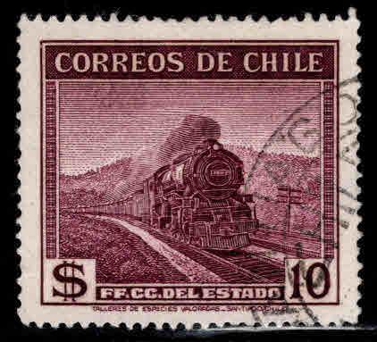 Chile Scott 227 Used Train stamp