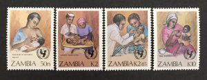 Zambia 1988 #440-3, U.N. Child Survival, MNH.