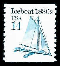 PCBstamps    US #2134 14c Iceboat, type 1, coil, MNH, (9)