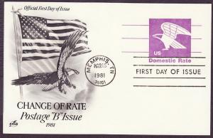 UX88 \B\ rate Eagle Artcraft FDC