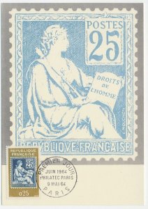 Maximum card France 1964 Stamp - Human Rights