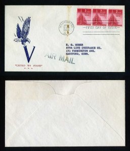# 907 Airmail First Day Cover addressed with Grandy cachet - 1-14-1943