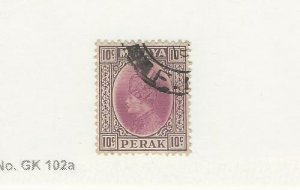 Malaya - Perak, Postage Stamp, #75 Used Color Variety, 1936