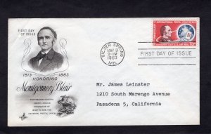 C66 Montgomery Blair, FDC ArtCraft addressed