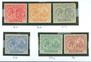 St. Kitts-Nevis #25-28/37a/41  Single