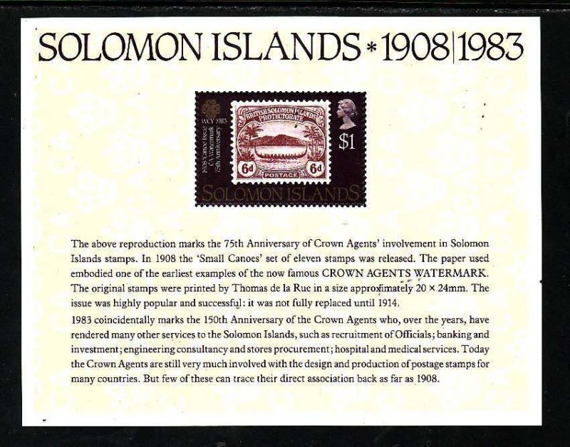 Solomon Is-Sc#514a-unused NH sheet-World Communications Year-1983-