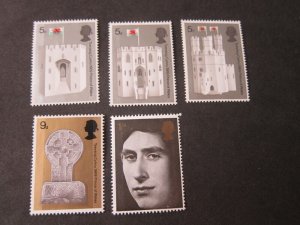 Great Britain 1969 Sc 595-99 set MNH